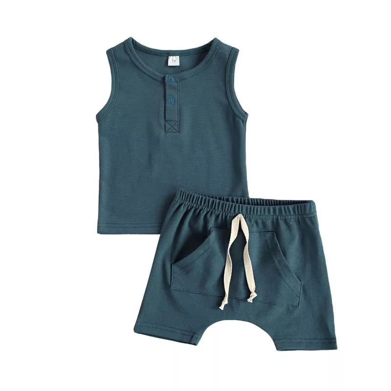 Sleeveless 2pc Short Set